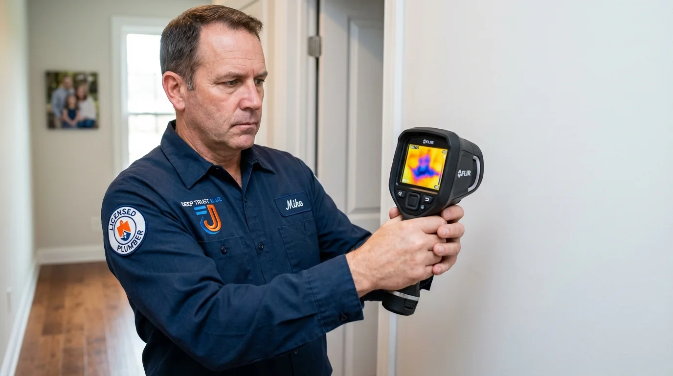 Thermal imaging leak detection by Johns Plumbing LLC in Canton